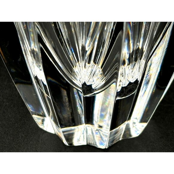 Vintage Orrefors Heavy Crystal Flower Vase Signed Made in Sweden 5.75” Gorgeous! - Picture 9 of 16